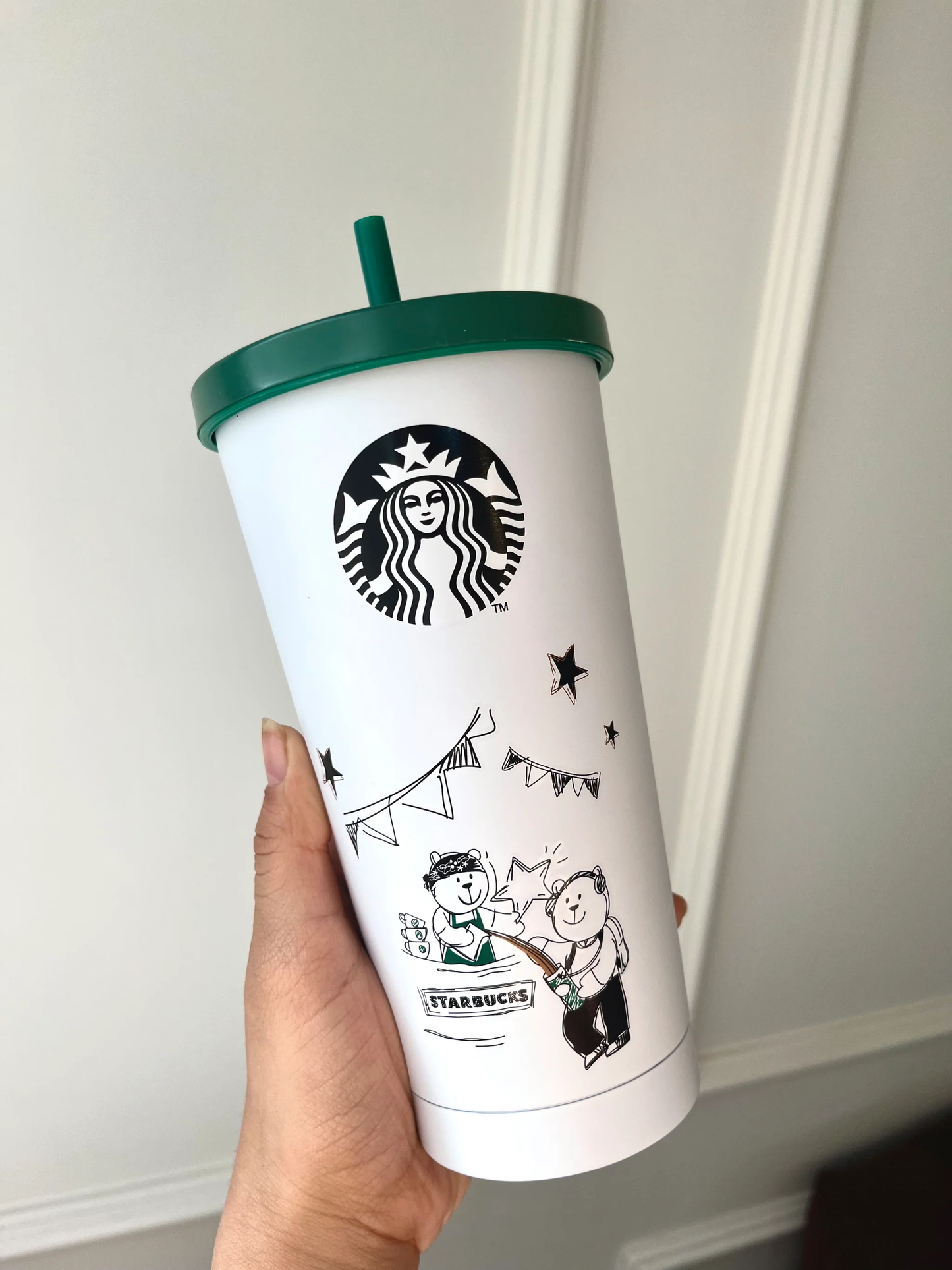 Starbucks Celebration Steel Sipper With Straw