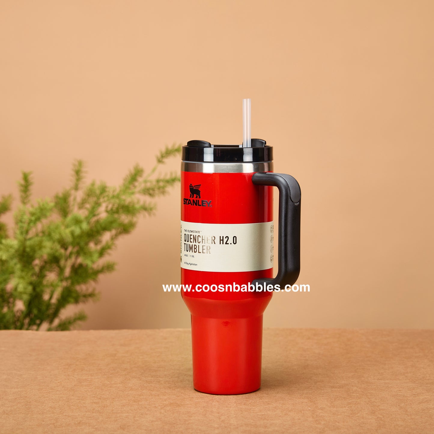 Stanley Quencher H2.O FlowState Tumbler | 40 OZ (1.18 litres) - Neon Red