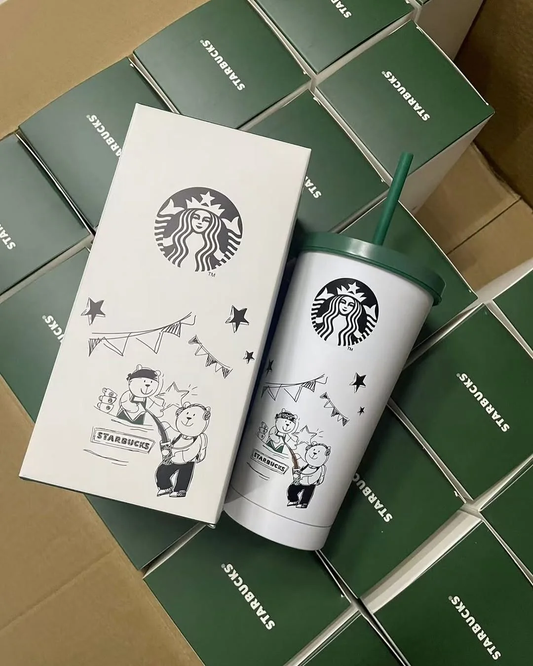 Starbucks Celebration Steel Sipper With Straw