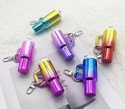 Mini 3D-Printed Stanley Tumbler Keychain - Fluorescent 🗝️🥤