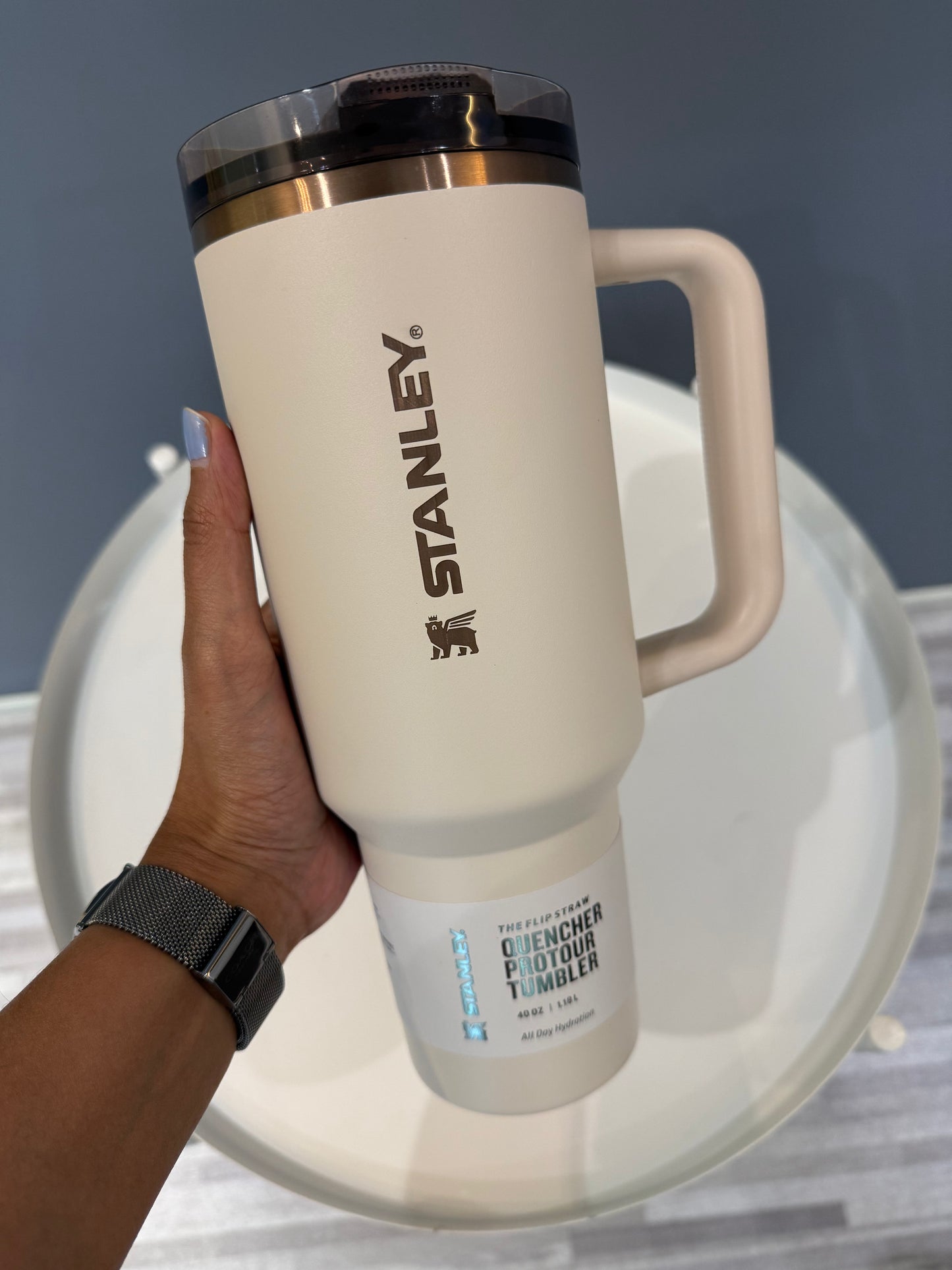 Stanley Quencher ProTour FlipStraw Tumbler | 40 OZ | Beige Gold