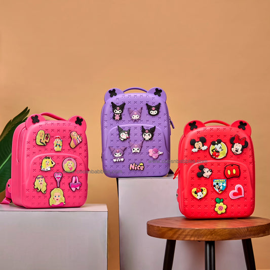 Silicone Bag For Kids | Cartoon Bag With Stick-Ons