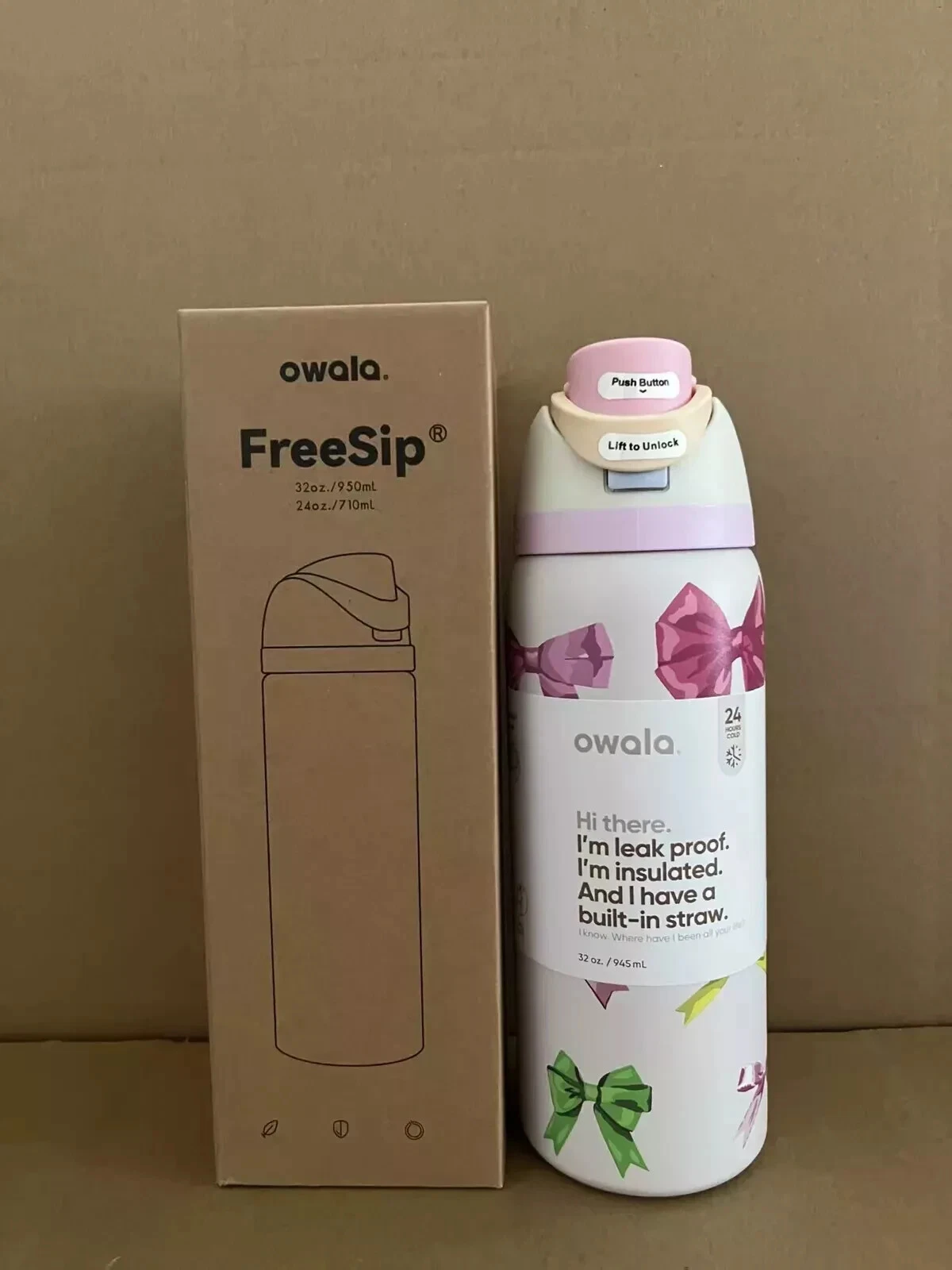 Owala FreeSip - Girl Hood 🎀💗 32 OZ (950 ml)